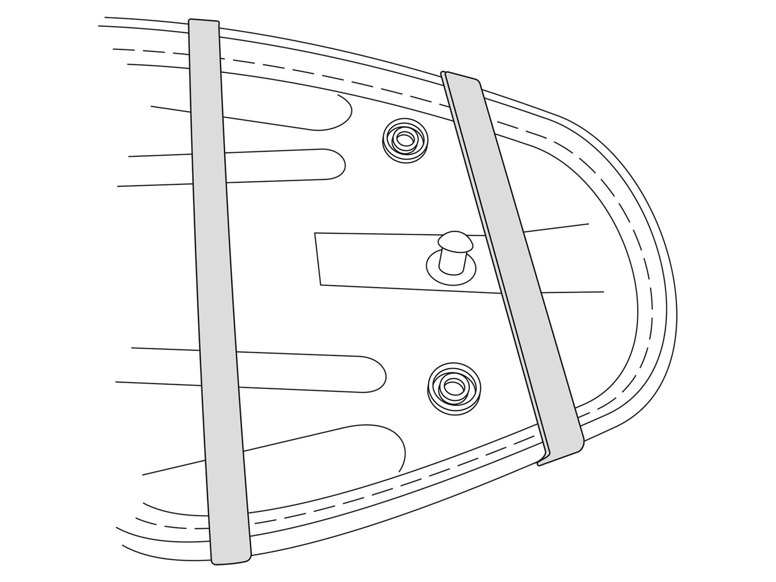 Seatpad Basic Set inkl. Gegenhalter (Verschlusseinheit) Hepco & Becker