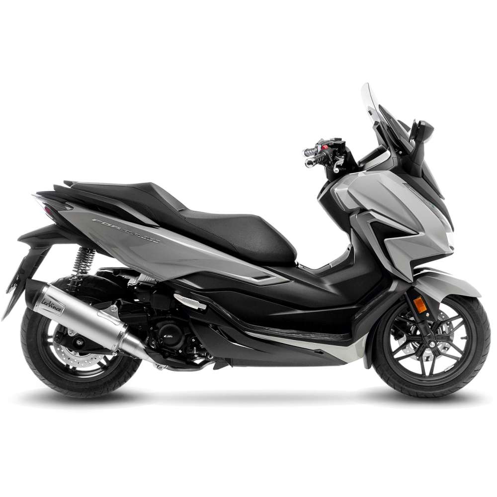 LeoVince Auspuffanlage LV One Evo für Honda Forza 350, Edelstahl silber, slip on, E-Gutachten