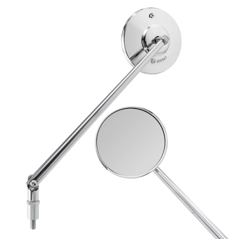Standard Spiegel für Vespa, Linksgewinde, chrom