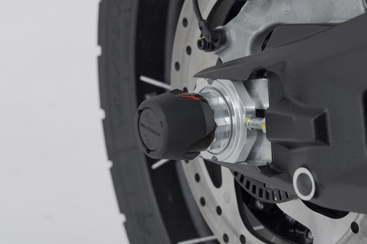 SW-Motech Sturzpad-Kit für Hinterachse schwarz für Ducati Multistrada V2, DesertX