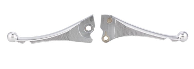 Sporthebel Set Bremse "Shorty 3D" links/rechts für Vespa LX/​LXV/​S/​Primavera/​Sprint, silber