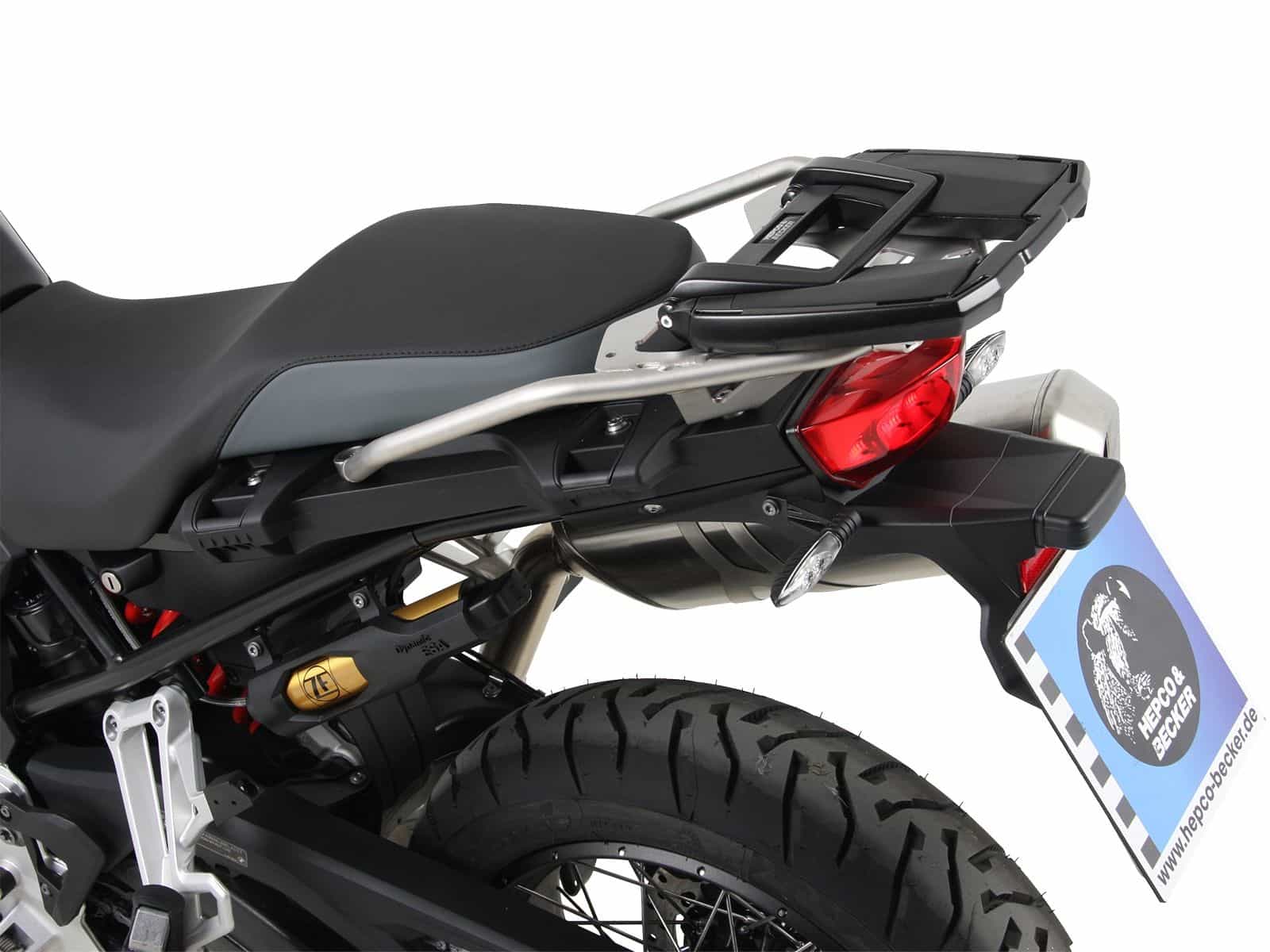 Easyrack Topcaseträger schwarz für original Edelstahlbrücke für BMW F 800 GS (24-)