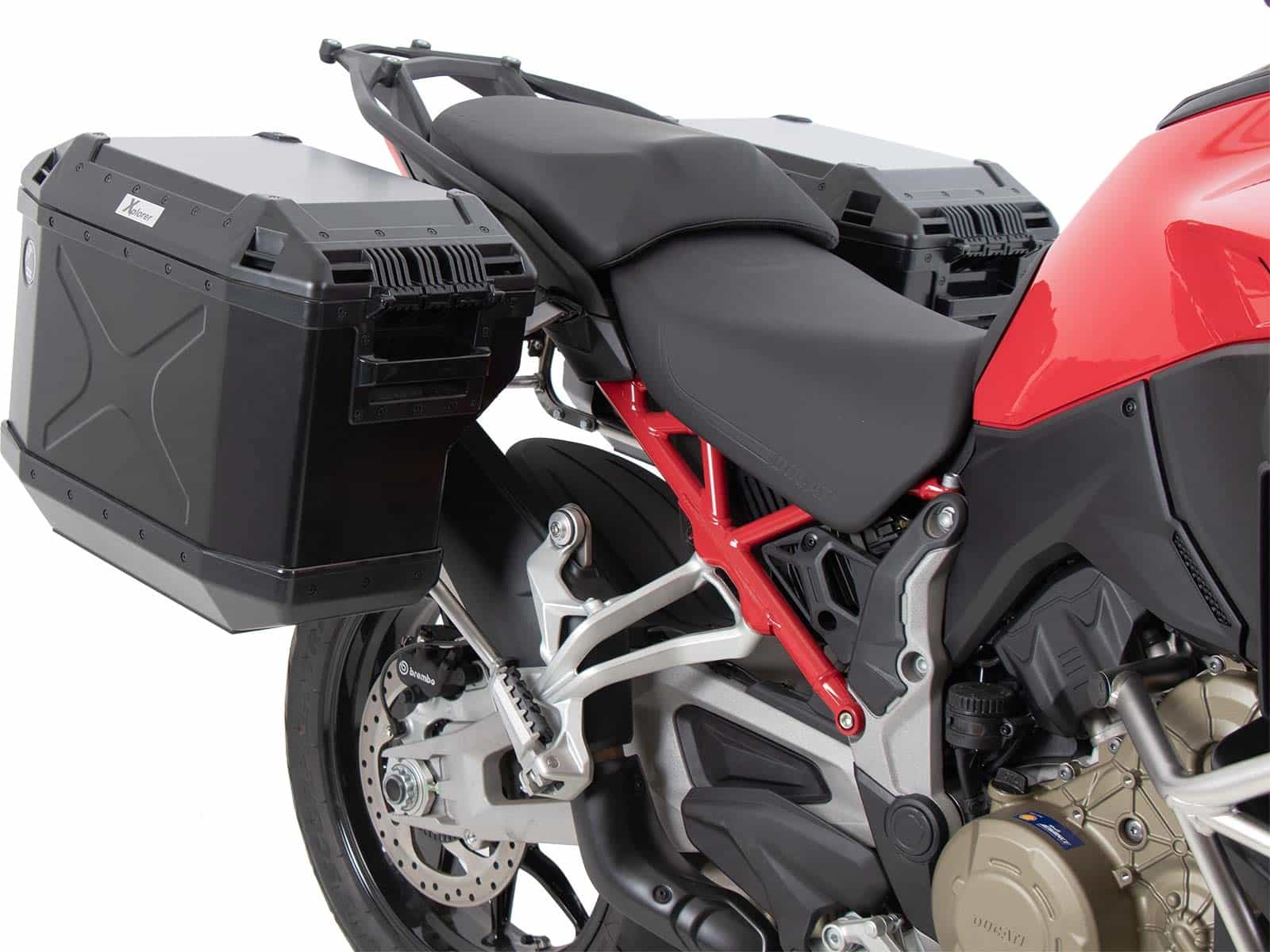 Kofferträgerset Cutout inkl. Kofferset Xplorer Cutout schwarz für Ducati Multistrada V4 /S (25-)