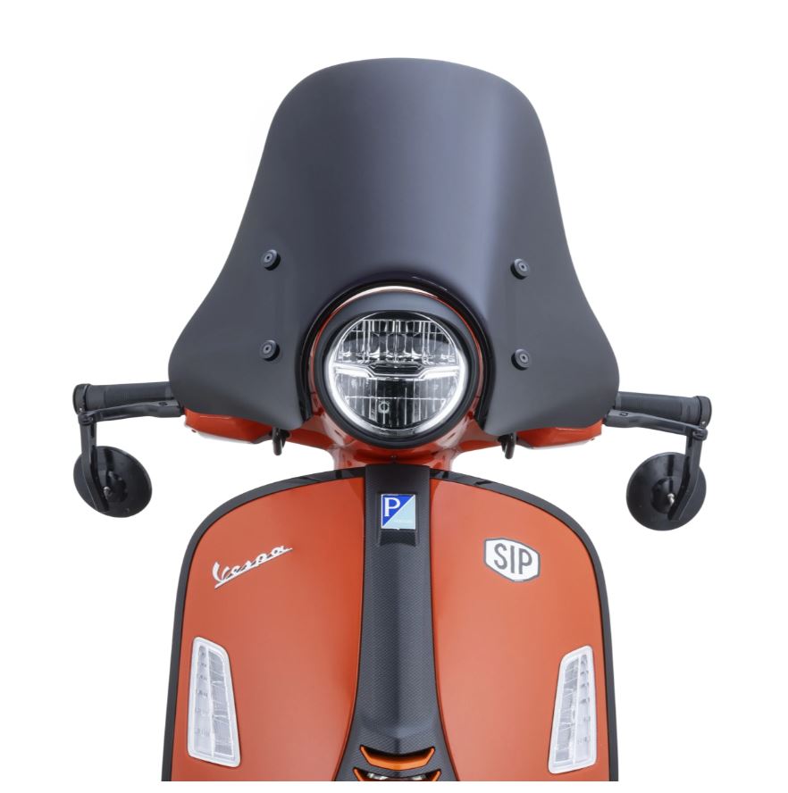 Windschild ERMAX Sportivo H 305 mm für Vespa GTS/​GTS Super (`23-), schwarz getönt
