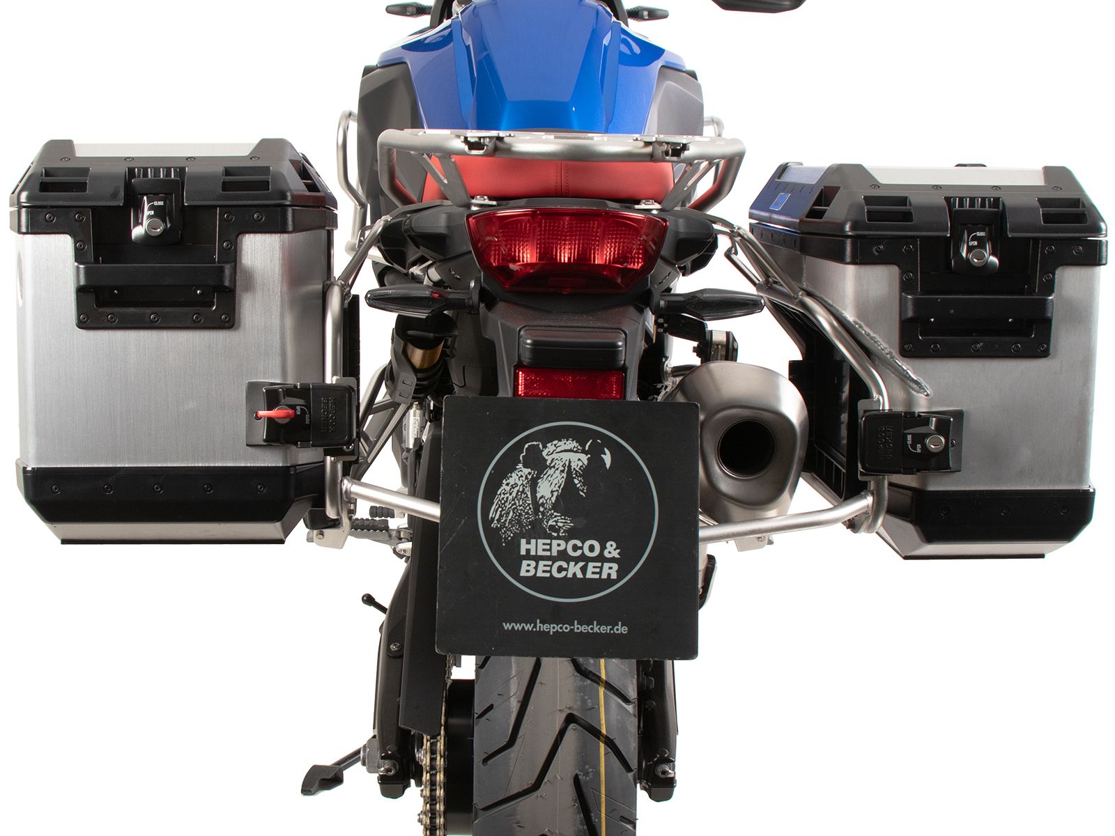 Kofferträgerset Cutout Edelstahlträger inkl. Kofferset Xplorer Cutout silber für BMW F 800 GS (24-)