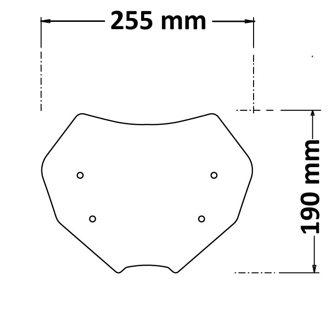 Kleines Windschild für Yamaha MT-09 (21-23)