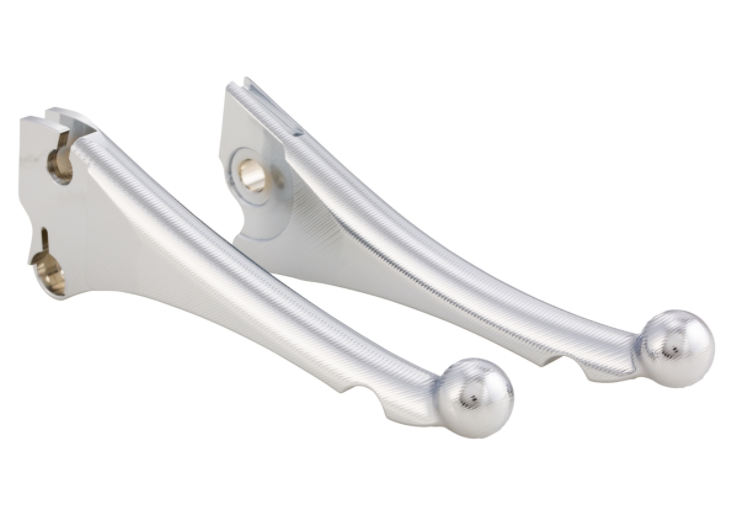Sporthebel Set Bremse "Shorty 3D" links/rechts für Vespa LX/​LXV/​S/​Primavera/​Sprint, silber
