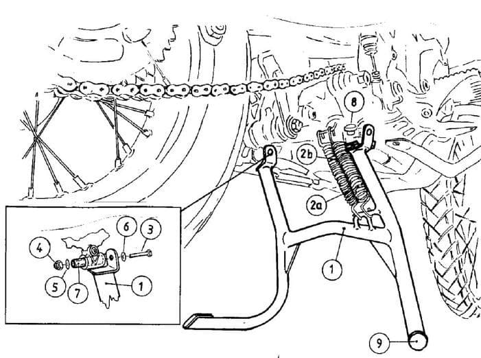 Hauptständer schwarz für BMW F 650 GS Dakar (04-07) / G 650 GS Sertao (12-16) Hepco & Becker
