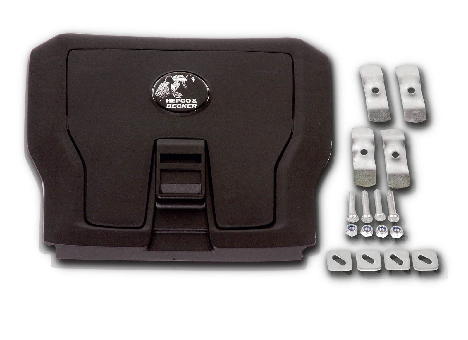 Journey Topcase 50 silber inkl. Universaltopcasepalette für Fremdträger Hepco & Becker