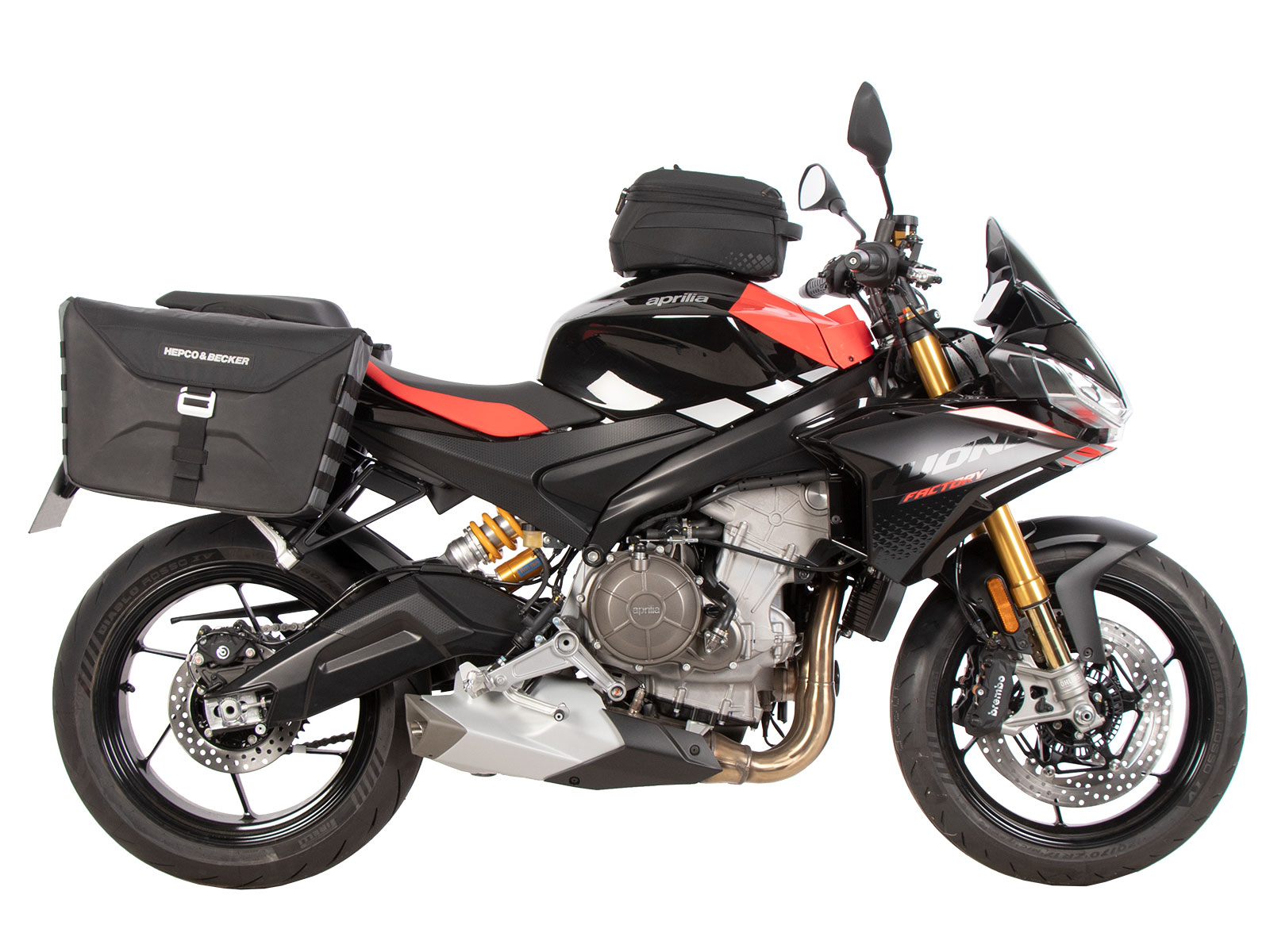 C-Bow Seitenträger schwarz für Aprilia Tuono 660 Factory (22-) Hepco & Becker