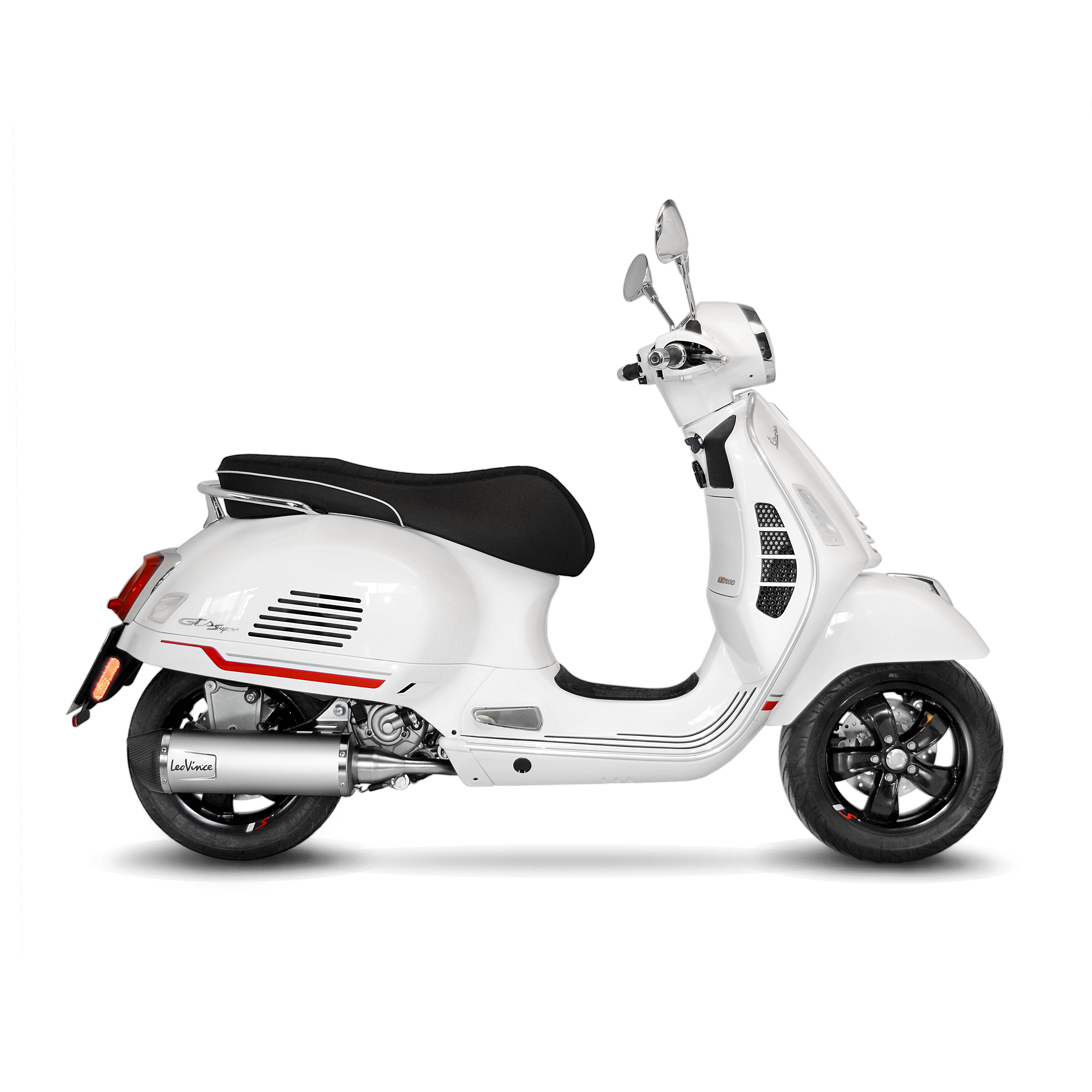 LeoVince Auspuffanlage LV One Evo, Edelstahl, silber, Komplettanlage, für Vespa 300 GTS Euro 5
