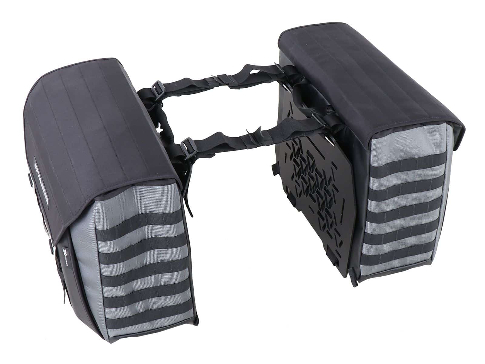 Seitentaschensatz Xtravel Basic inkl. 2x Universaladapterplatte für Rohrseitenkofferträger