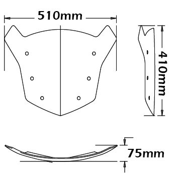 Windschutzscheibe Sport für BMW K 1200 GT /K 1300 GT, klar