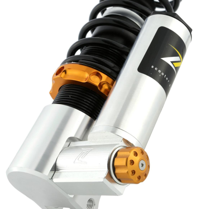 Stoßdämpfer vorne für Vespa GTS/​GTS Super/​GTV/​GT 60/​GT/​GT L, silber/orange