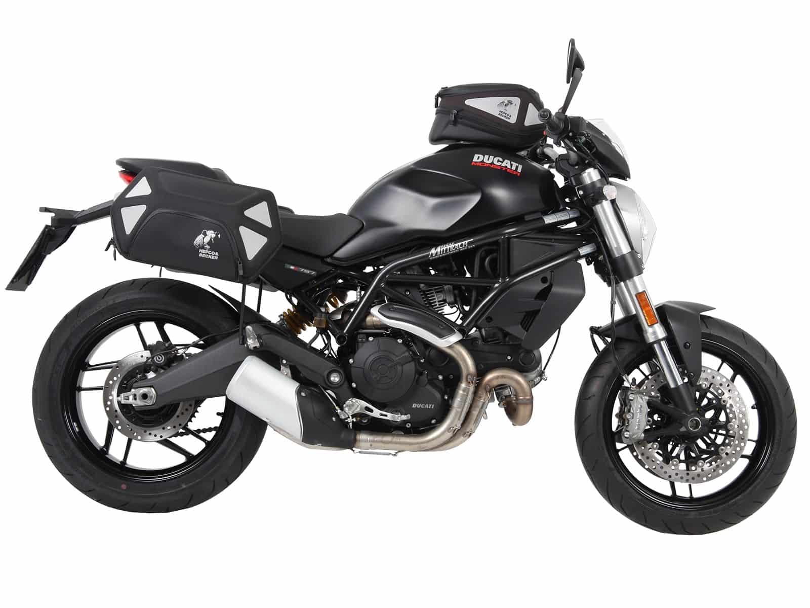 C-Bow Seitenträger schwarz für Ducati Monster 797 (17-20) Hepco & Becker