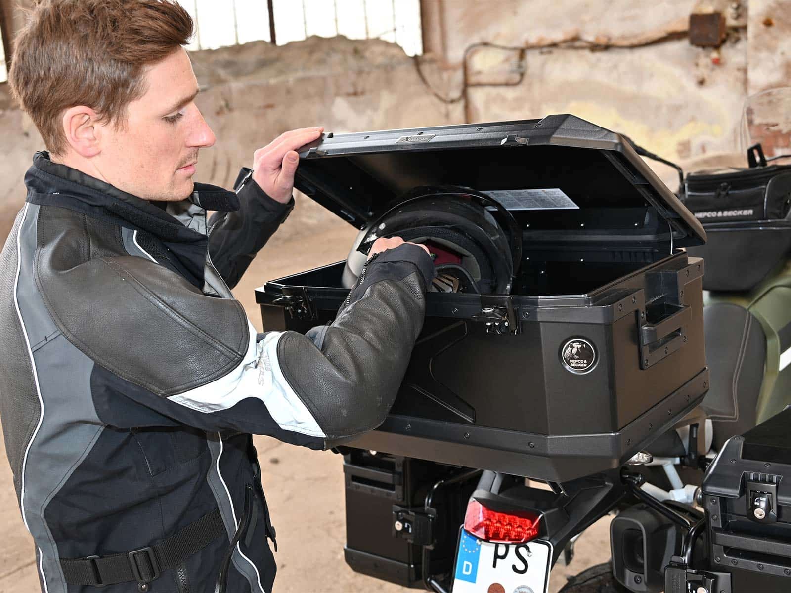 Alu-Topcase Xplorer 60 Liter Aluminium schwarz Hepco & Becker