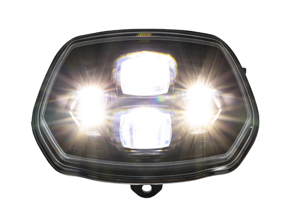 Scheinwerfer LED Zelioni für Vespa Sprint 50-150ccm 2T/​4T ('13-'18) (mit E-Nummer)