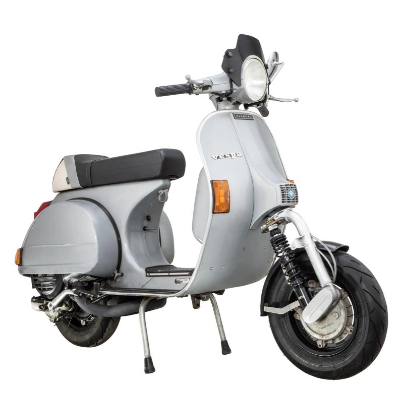 Kotflügel 2.0 Garelli EVO II für Vespa PX 80-200ccm, Carbon klar, Halter Edelstahl