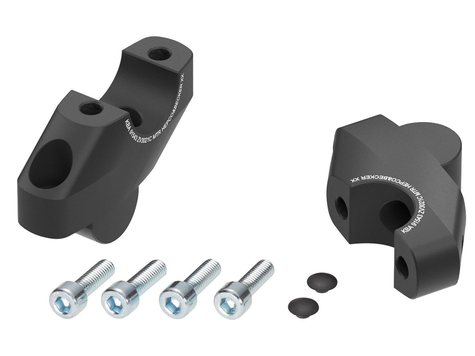 Lenkererhöhung H=30 mm mit Versatz 21 mm zurück schwarz für Honda CMX 500 Rebel (17-)