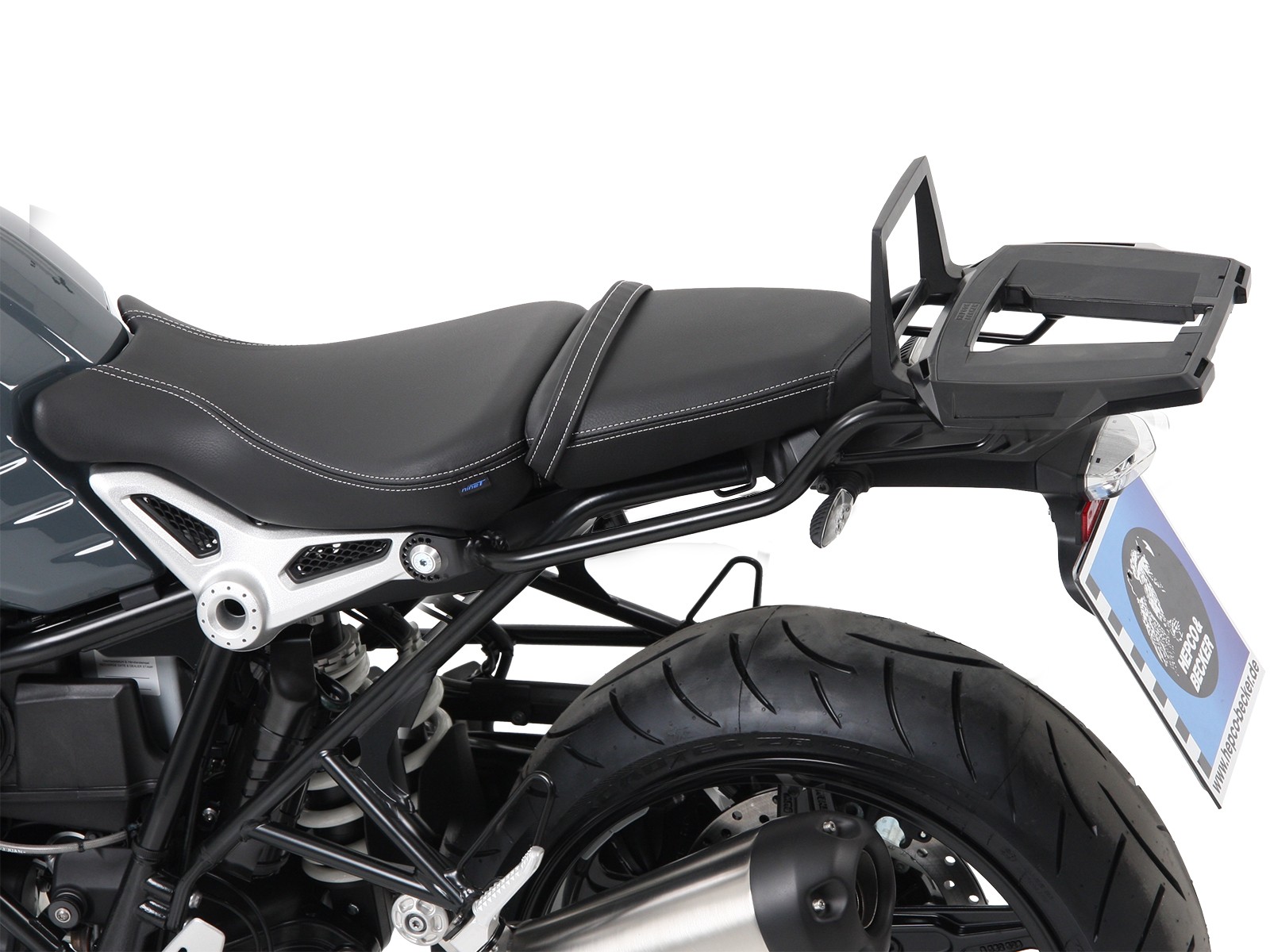 Alurack Topcase-Träger schwarz für BMW R nineT Pure (17-23) Hepco & Becker