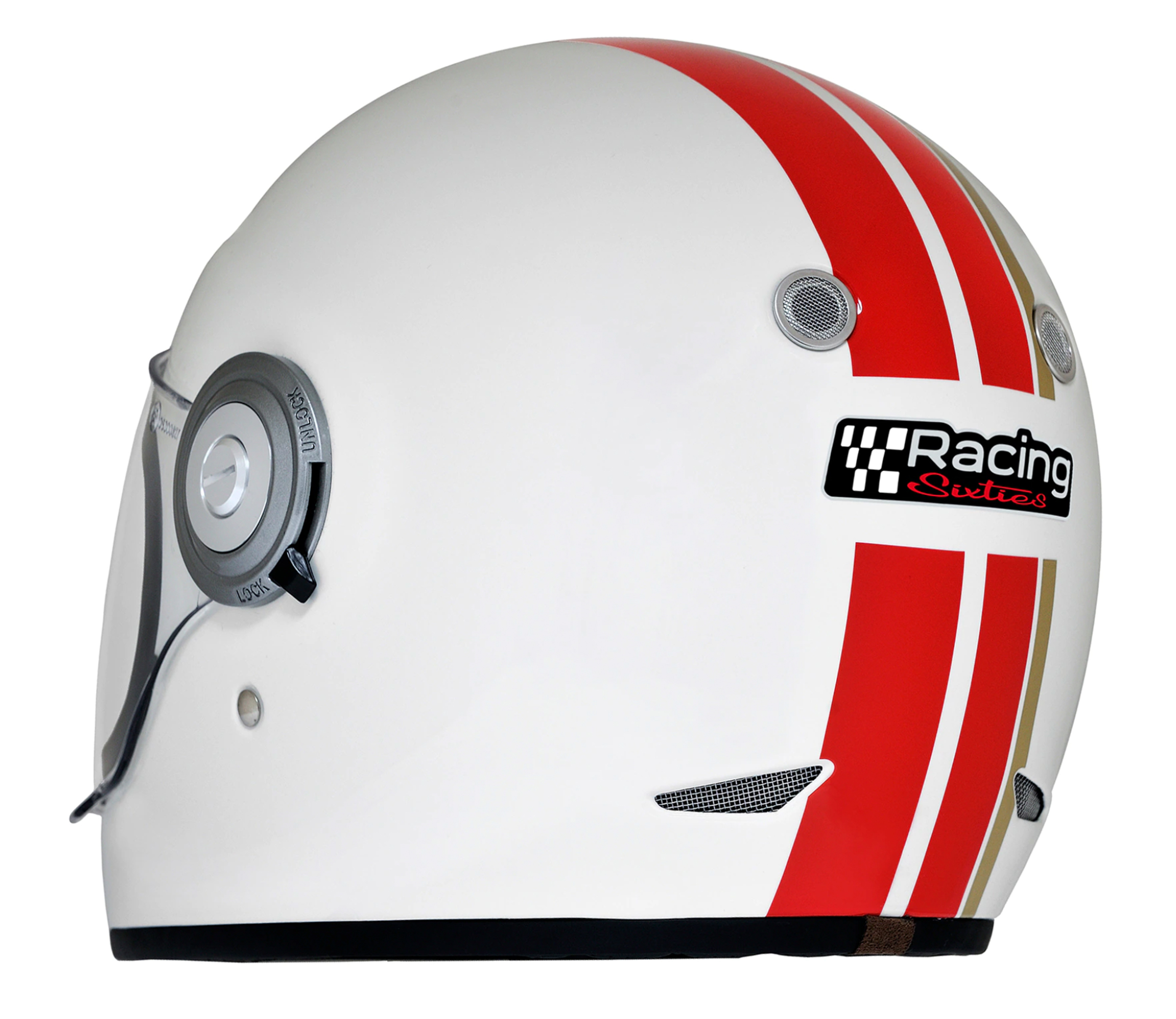 Vespa Integralhelm Racing Sixties 60s rot / weiß