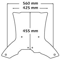 Hohe Windschutzscheibe ADV Typ für BMW F 700 GS (12-18), rauchgrau
