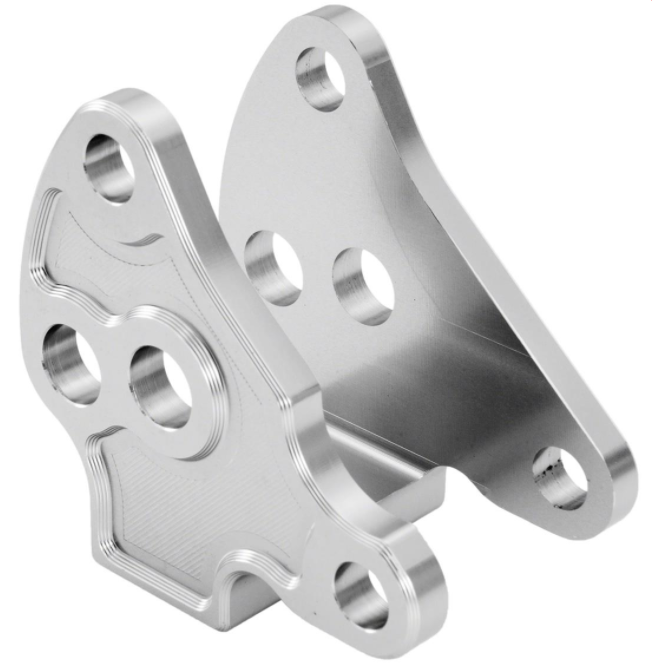 Adapter für Tieferlegung Stoßdämpfer, hinten für Vespa Primavera/​Sprint, silber