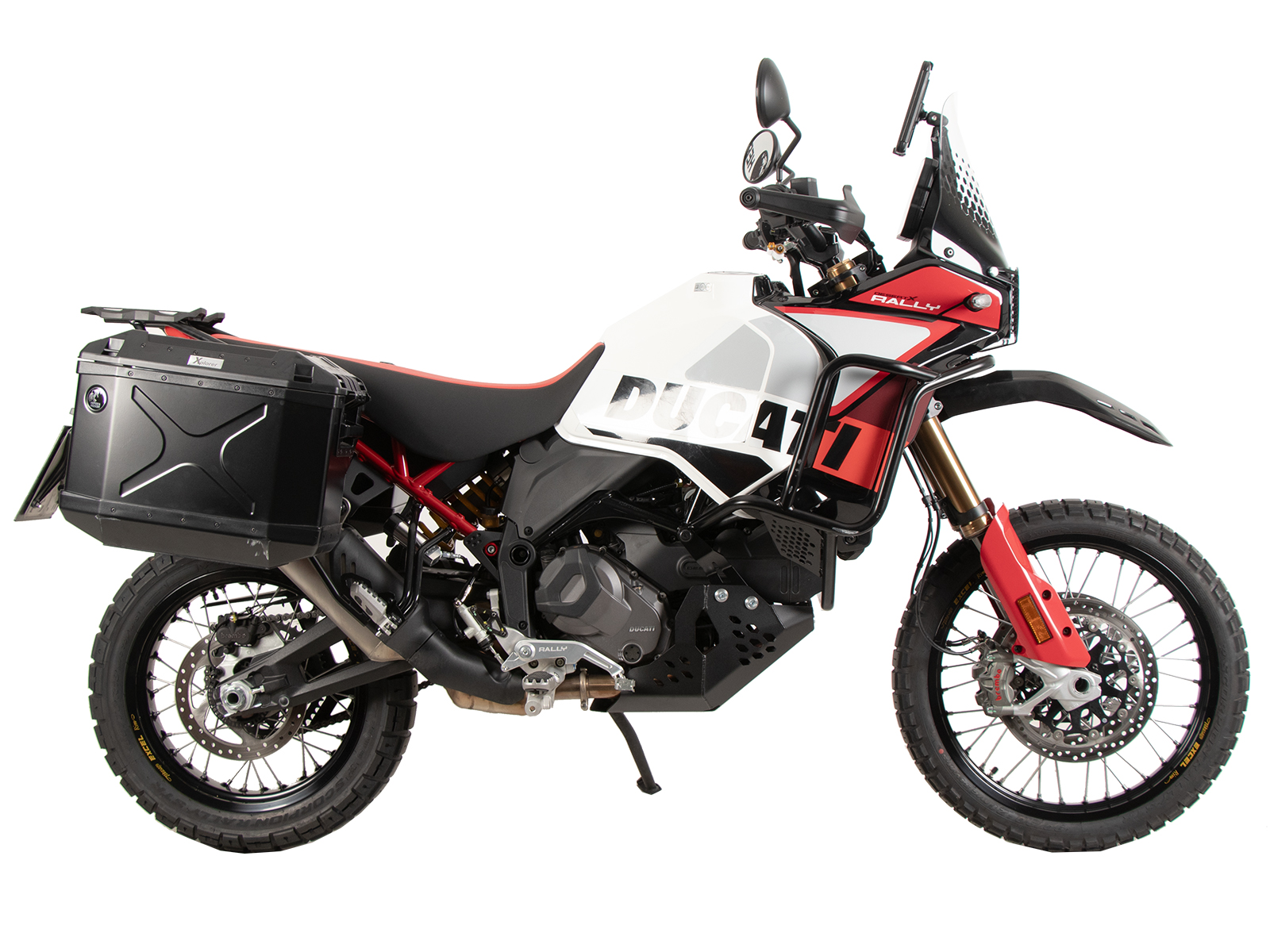 Kofferträgerset Cutout Träger inkl. Kofferset Xplorer Cutout schwarz für Ducati Desert X Rally (24-)