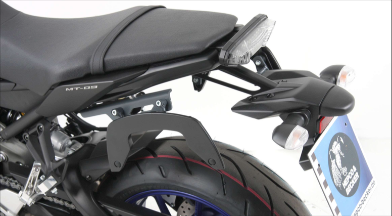 C-Bow Seitenträger in Verbindung mit Alurack/Easyrack/original-Brücke für Yamaha MT-09 (Bj.14-16)