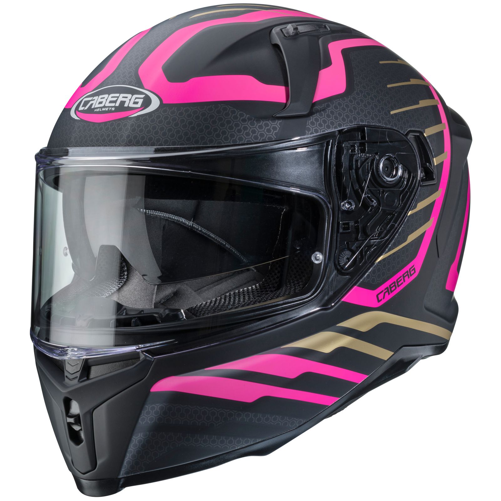 Caberg Helm Avalon Forge, matt-schwarz/Fuchsia-gold
