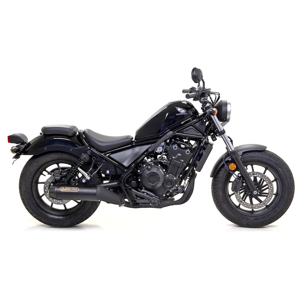 ARROW Auspuff REBEL Sip-On Edelstahl schwarz für Honda CMX500 Rebel Modelljahr 2017-2022