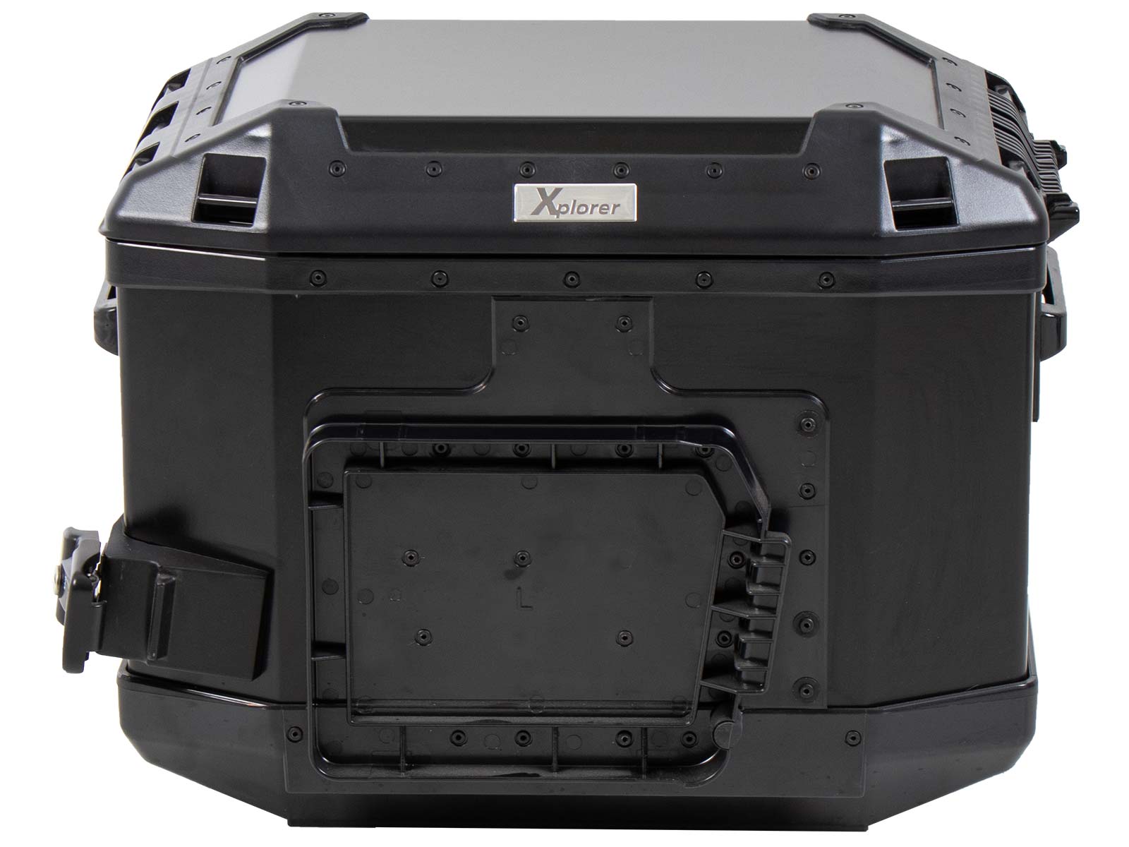 Seitenkoffer Alu Xplorer 40 Cutout links schwarz Hepco & Becker