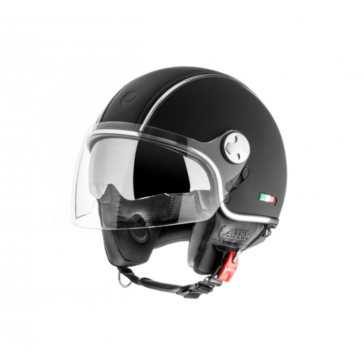 Helmo Milano Demi Jet, PelleDura Premium, schwarz matt