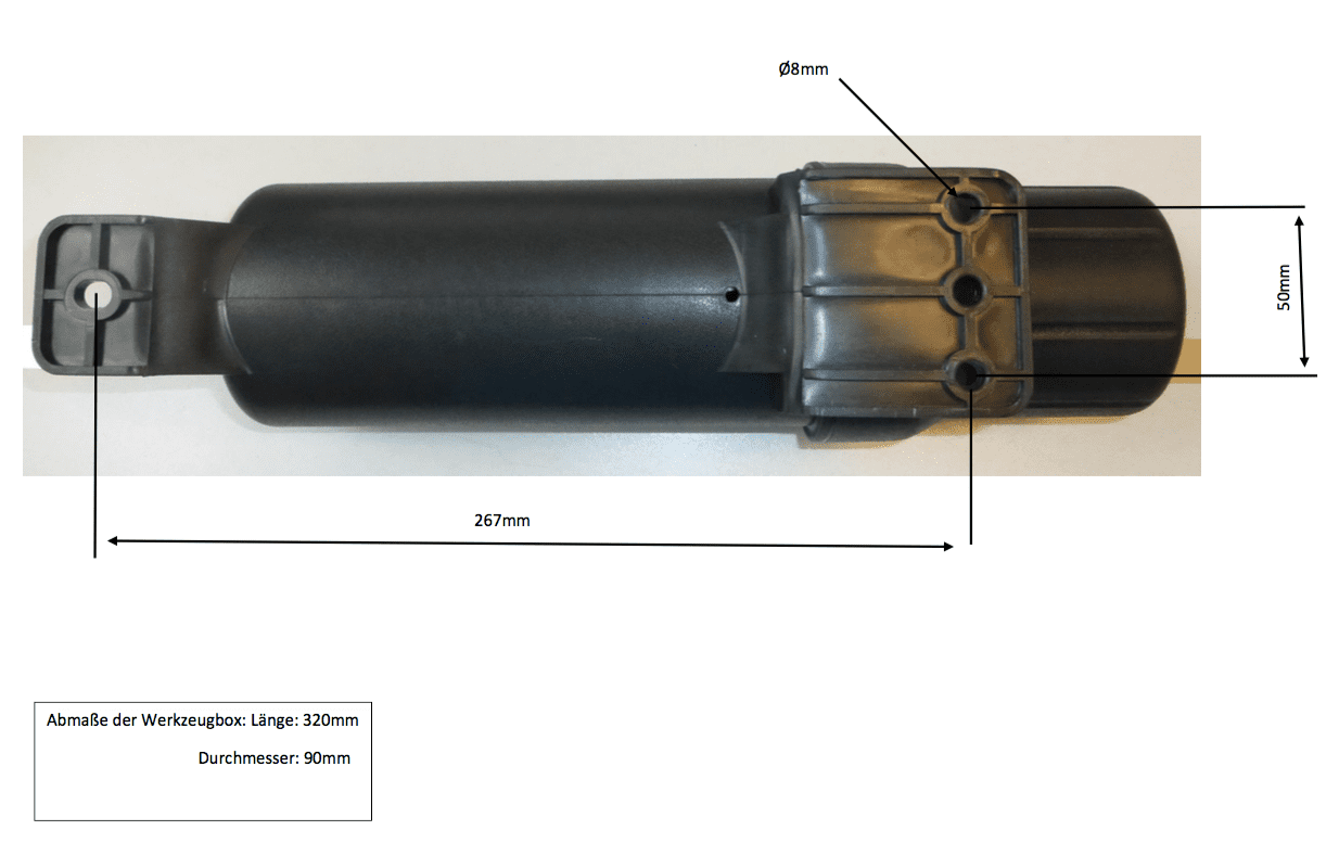Werkzeugbox für Seitenkofferträger Cutout/Lock-it für BMW R 1250 GS Adventure (19-24) Hepco & Becker