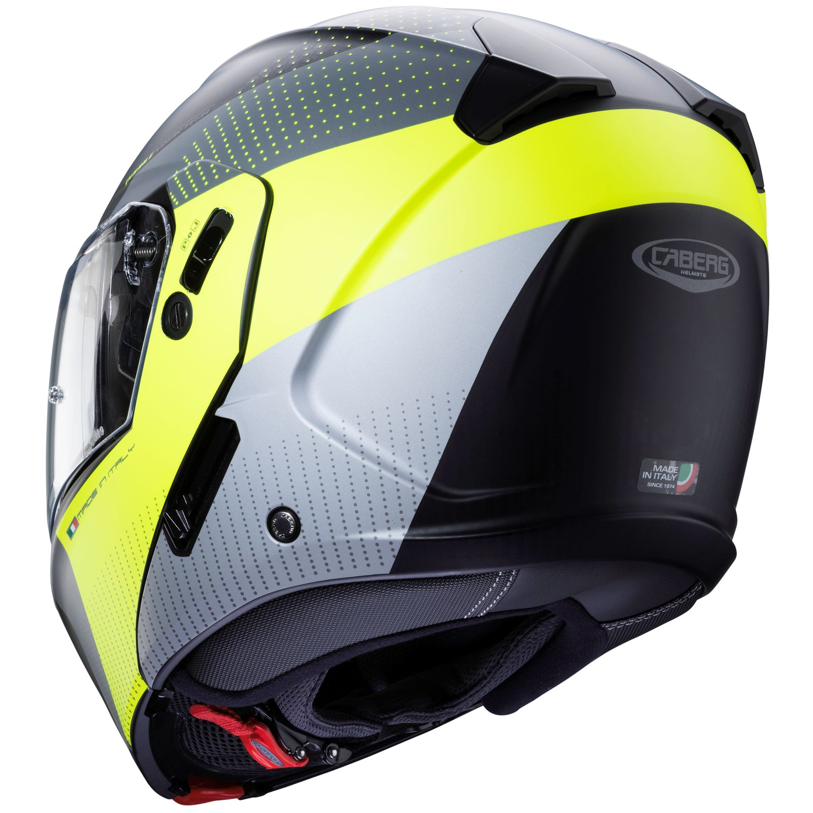 Caberg Helm Horus Scout, matt-schwarz/fluo-gelb-grau