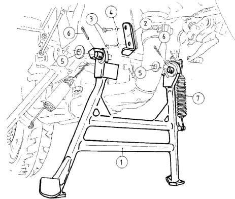 Hauptständer schwarz für Honda CB 900 Hornet (02-05) Hepco & Becker