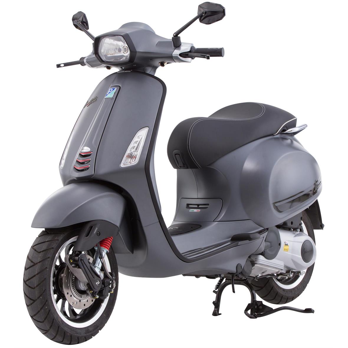 Monoschlitzrohr Trittbrett schwarz matt für Vespa Primavera/​Sprint 50-150ccm