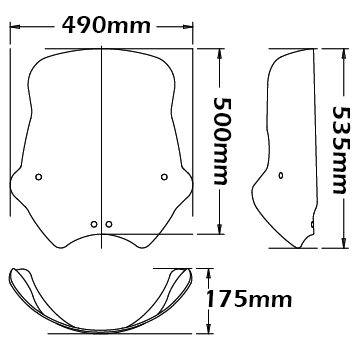 Windschutzscheibe Sport, neigbar für BMW R 1150 R (99-06), klar