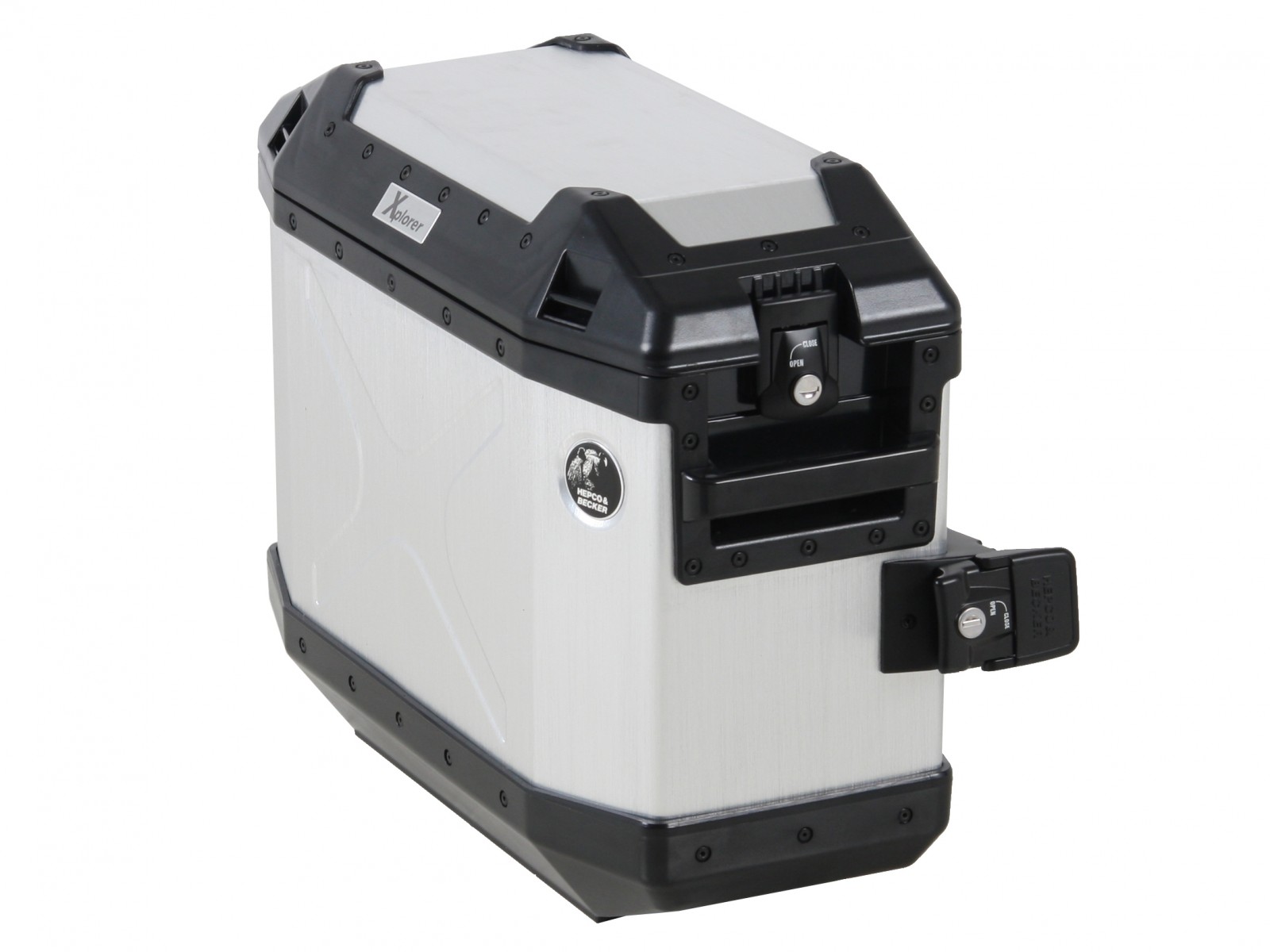 Seitenkoffer Alu Xplorer 30 silber Hepco & Becker