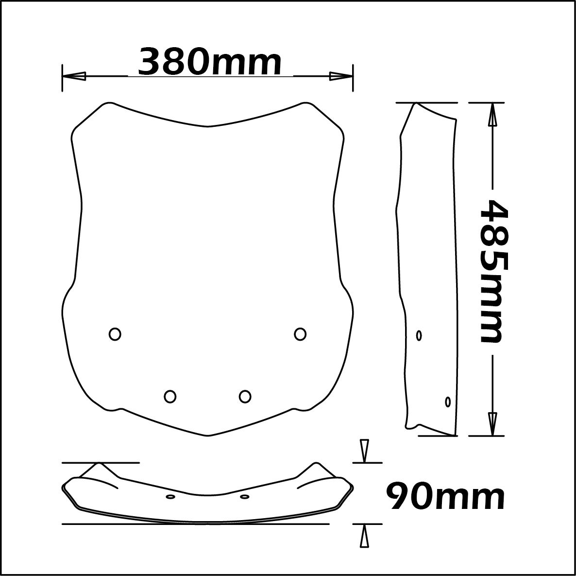 Hohe Windschutzscheibe für BMW G 310 GS (17-24), leicht getönt