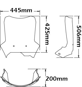 Hohe Windschutzscheibe ADV Typ für BMW F 700 GS (12-18), klar