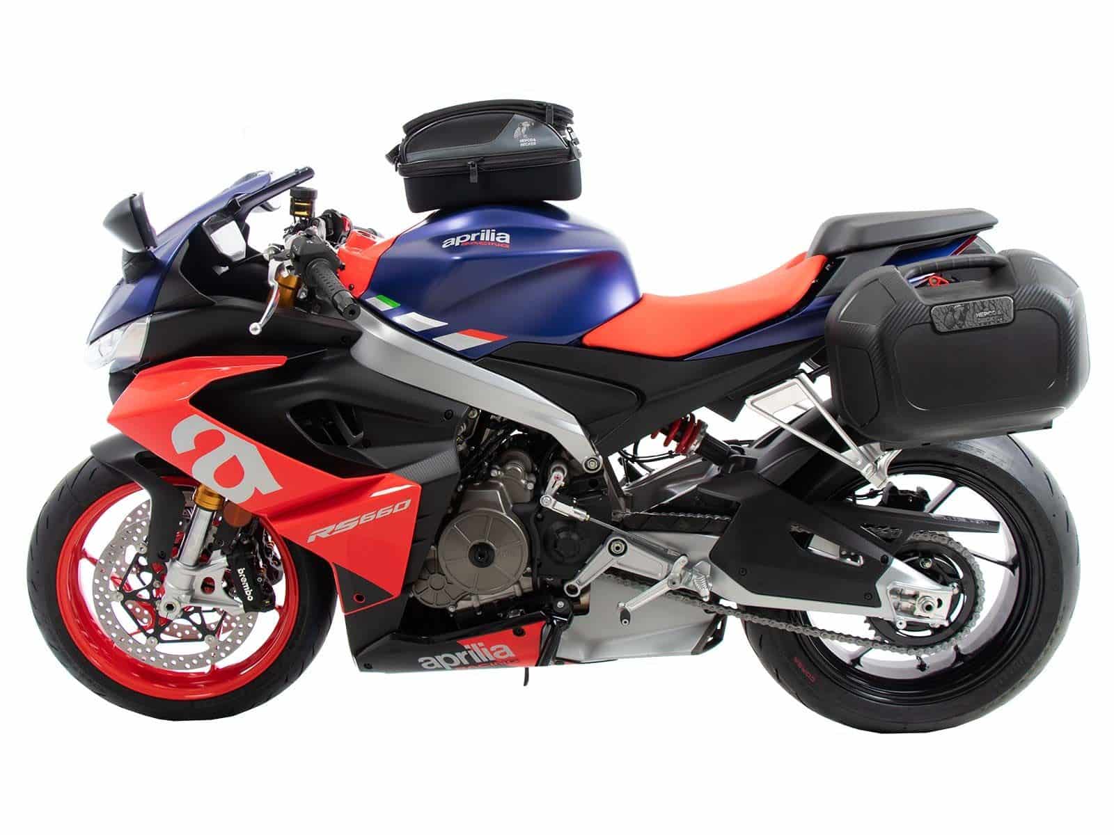 C-Bow Seitenträger schwarz für Aprilia Tuono 660 (20-21) / RS 660 (20-24) Hepco & Becker