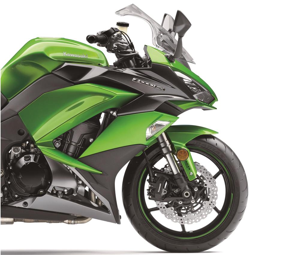 Felgenringe Set Grün Original Kawasaki