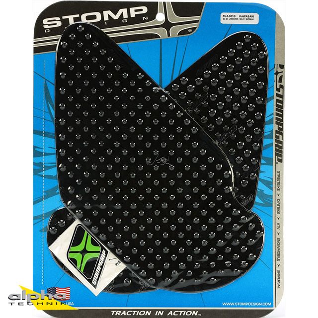 Stompgrip schwarz, Volcano, für Kawasaki ZX6R(R) 2003-2004, ZZR600 2005-2008