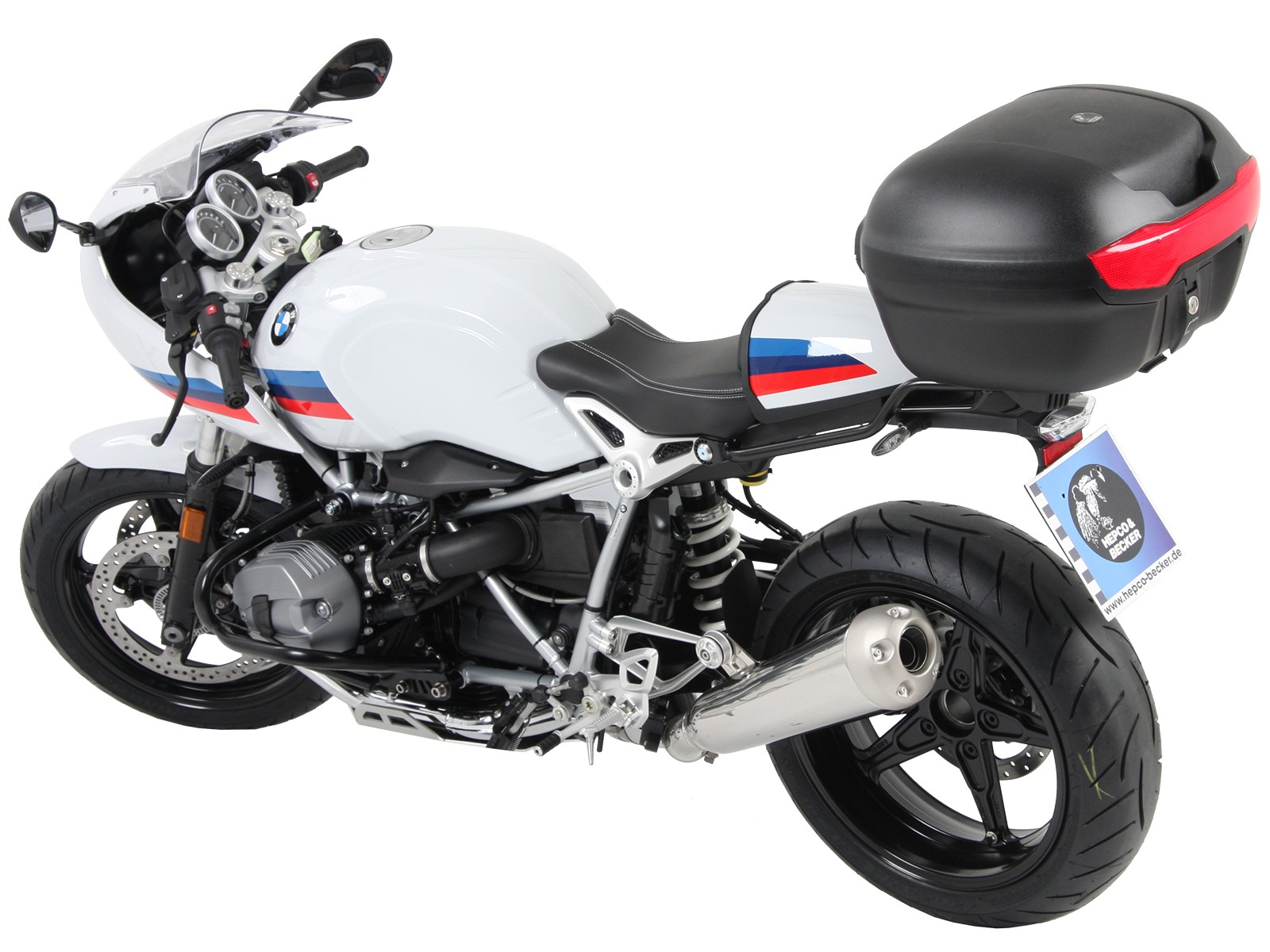 Alurack Topcase-Träger schwarz für BMW R nineT Racer (17-20) Hepco & Becker