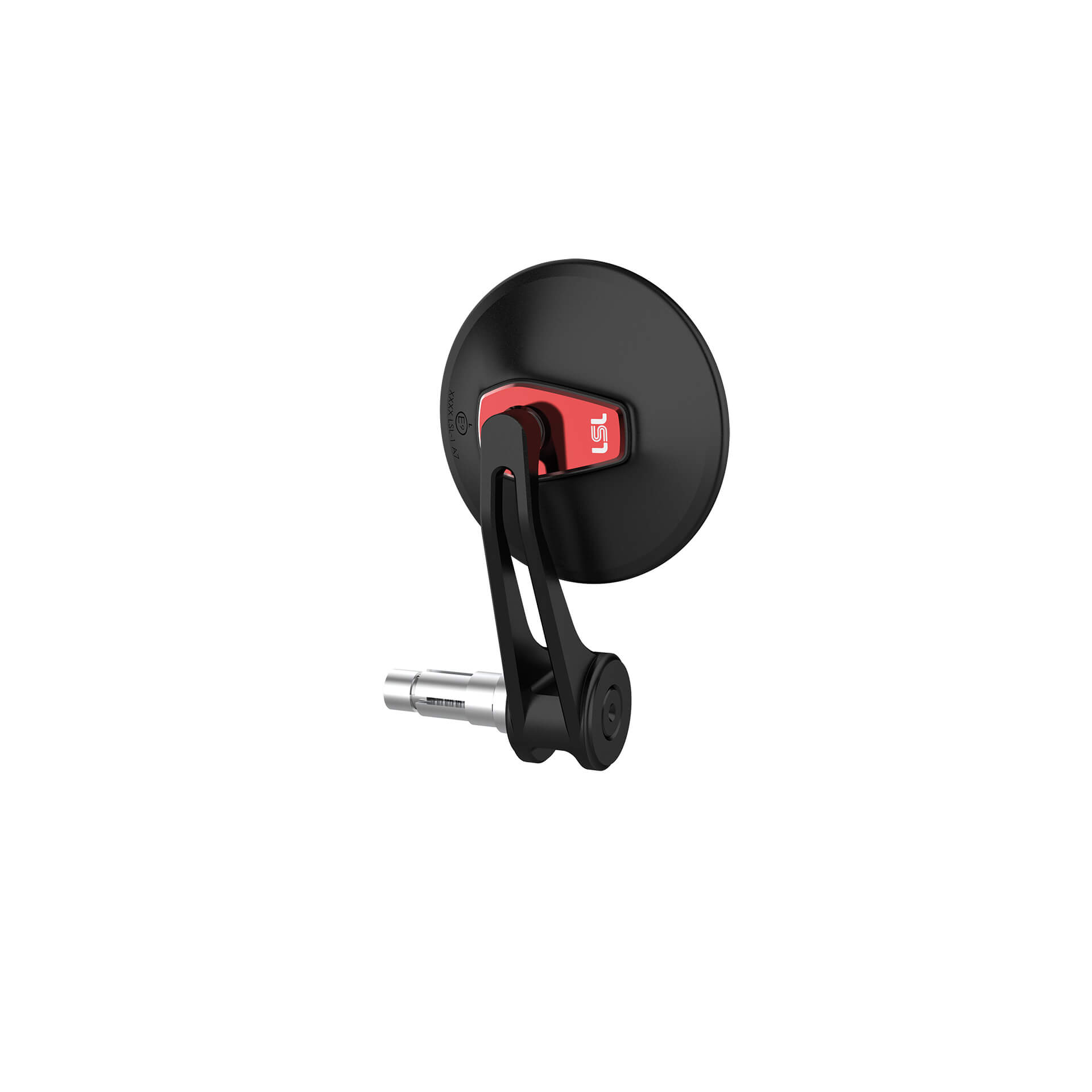 LSL Lenkerendenspiegel ERGONIA, Durchmesser 95 mm, schwarz-rot, mit Straßenzulassung, ECE, für recht