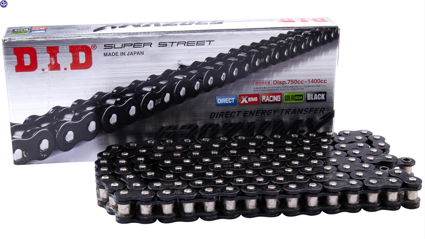 DID Kette "530ZVM-X BK&BK" Black Raven Edition Super Street X-Ring