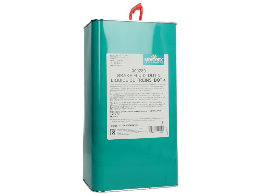 Motorex Bremsflüssigkeit, DOT 4, 5 l, klar