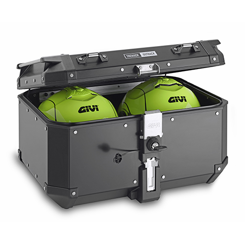 Trekker Outback 58 Liter MONOKEY Topcase-Koffer Aluminium schwarz Givi