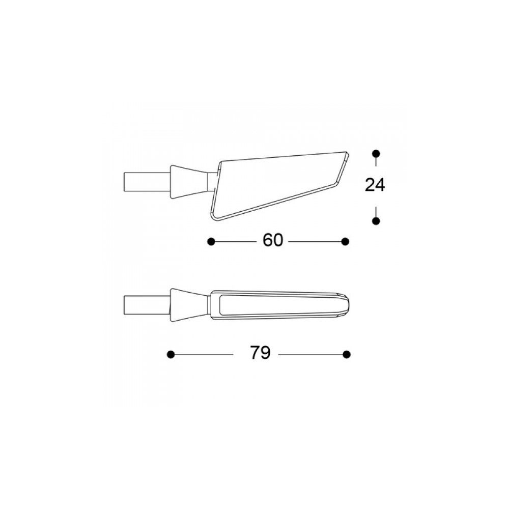 Barracuda sequentieller Blinker SQ-LED B-LUX rot